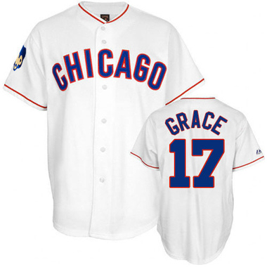 Mark Grace Chicago Cubs Women's Backer Slim Fit T-Shirt - Ash